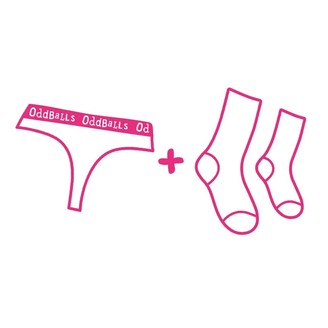 03 Month Pre-Paid: Ladies Thong & Free Socks - Monthly Subscription