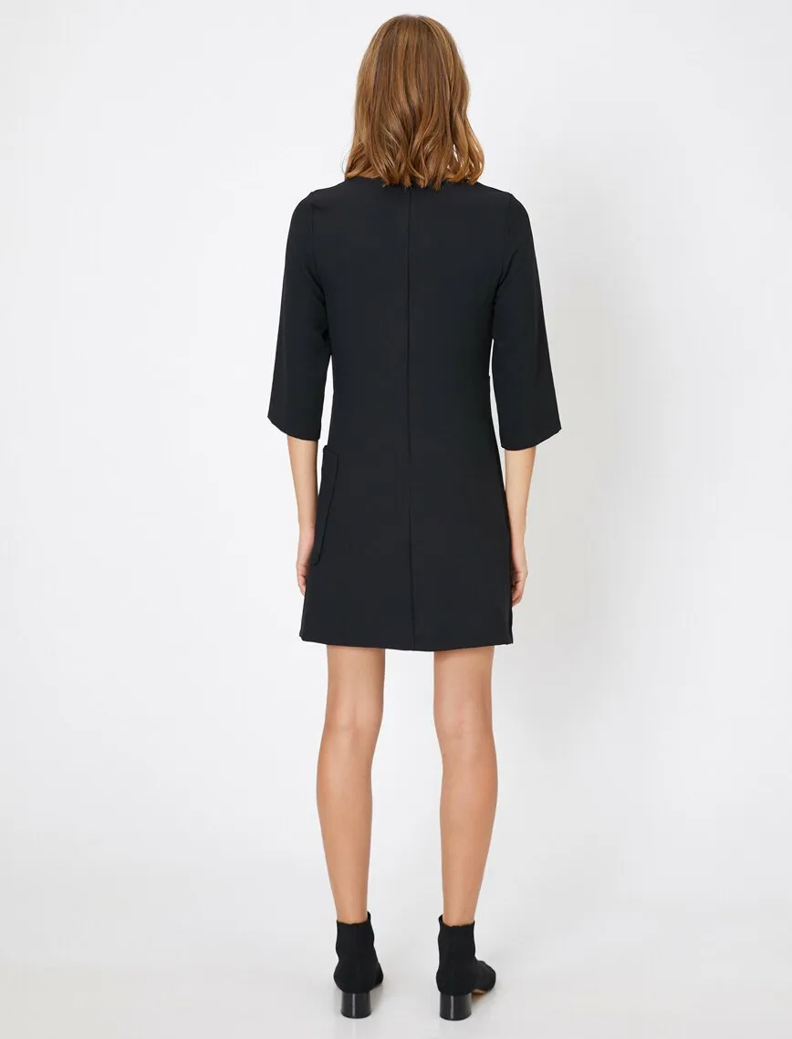 15030 Black Wrap Skirt Dress