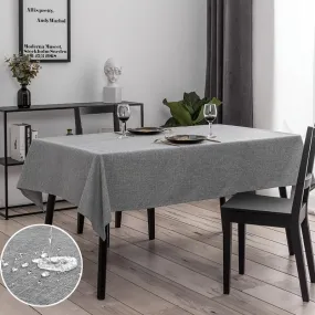 1pc, Nordic Simple Tablecloth, Simple Style Modern Solid Color Waterproof And Oil-proof Wash-free Desk Fabric Tablecover, Home Deocration