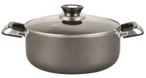 2 Handle Non-Stick Pot With Glass Lid