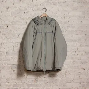 2000's Level Long Insulated Parka Jacket in Light Grey