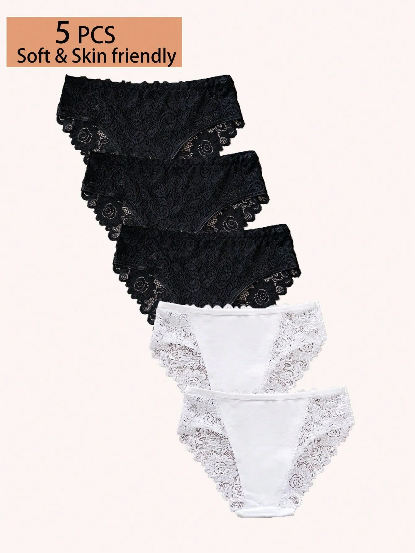 5-Pack Women Lace Underwear