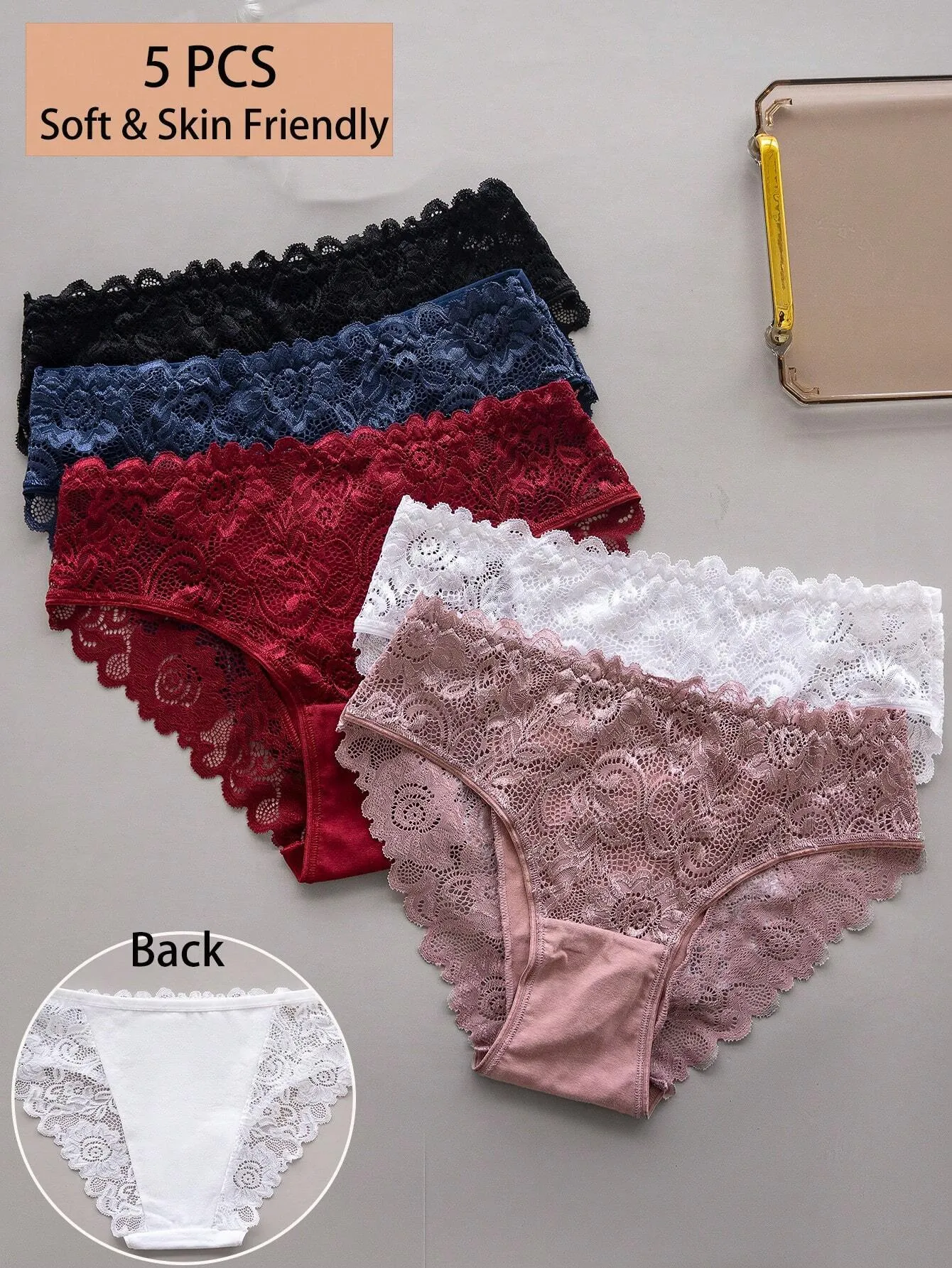 5-Pack Women Lace Underwear