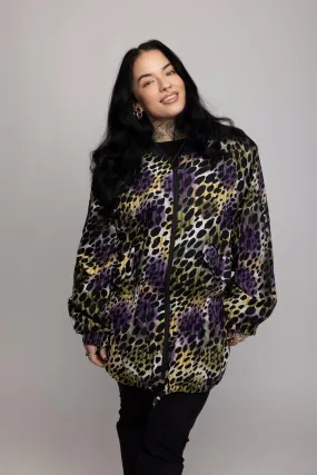 80's Leopard print Parka M/L