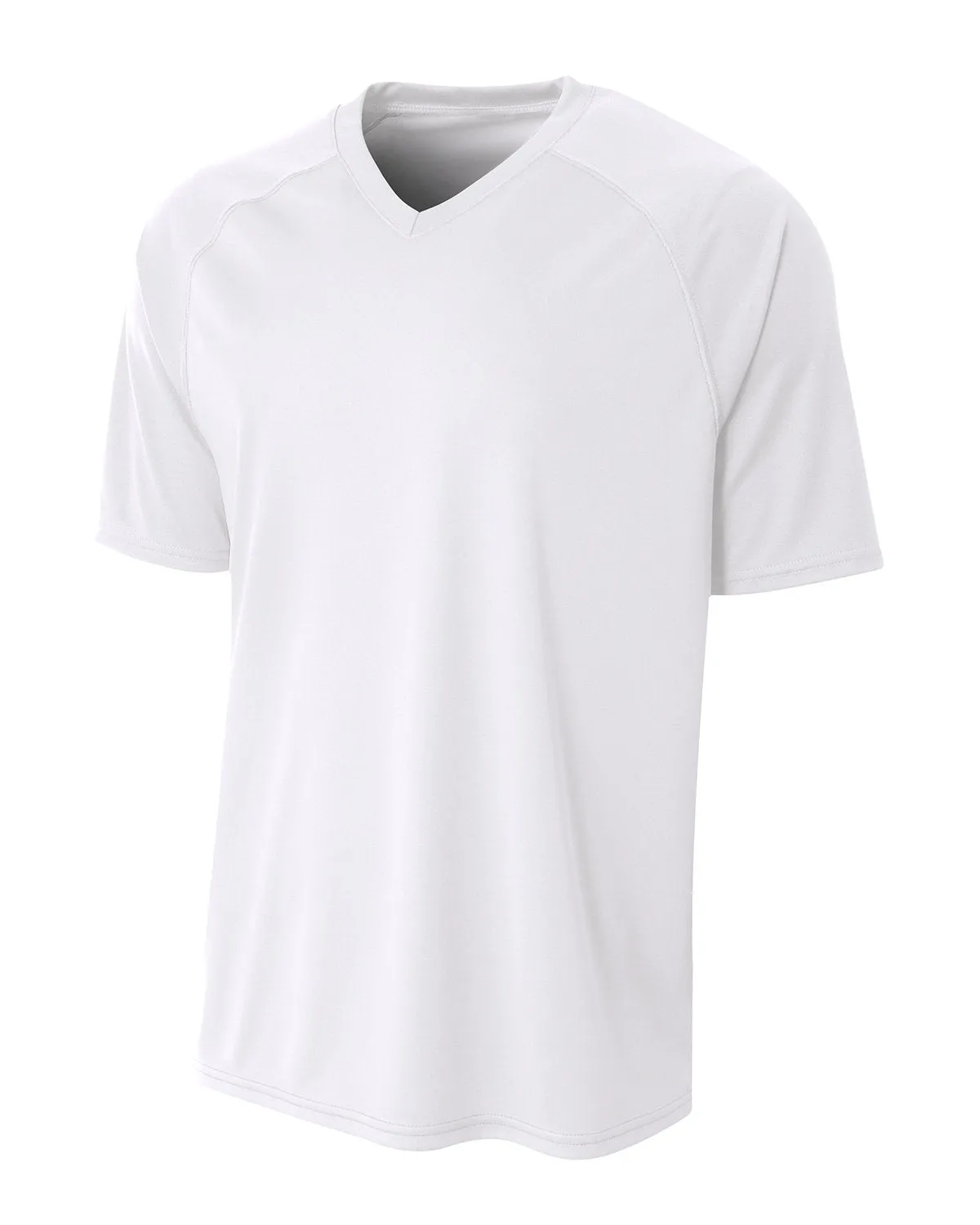 A4 Youth Polyester V-Neck Strike Jersey with Contrast Sleeves