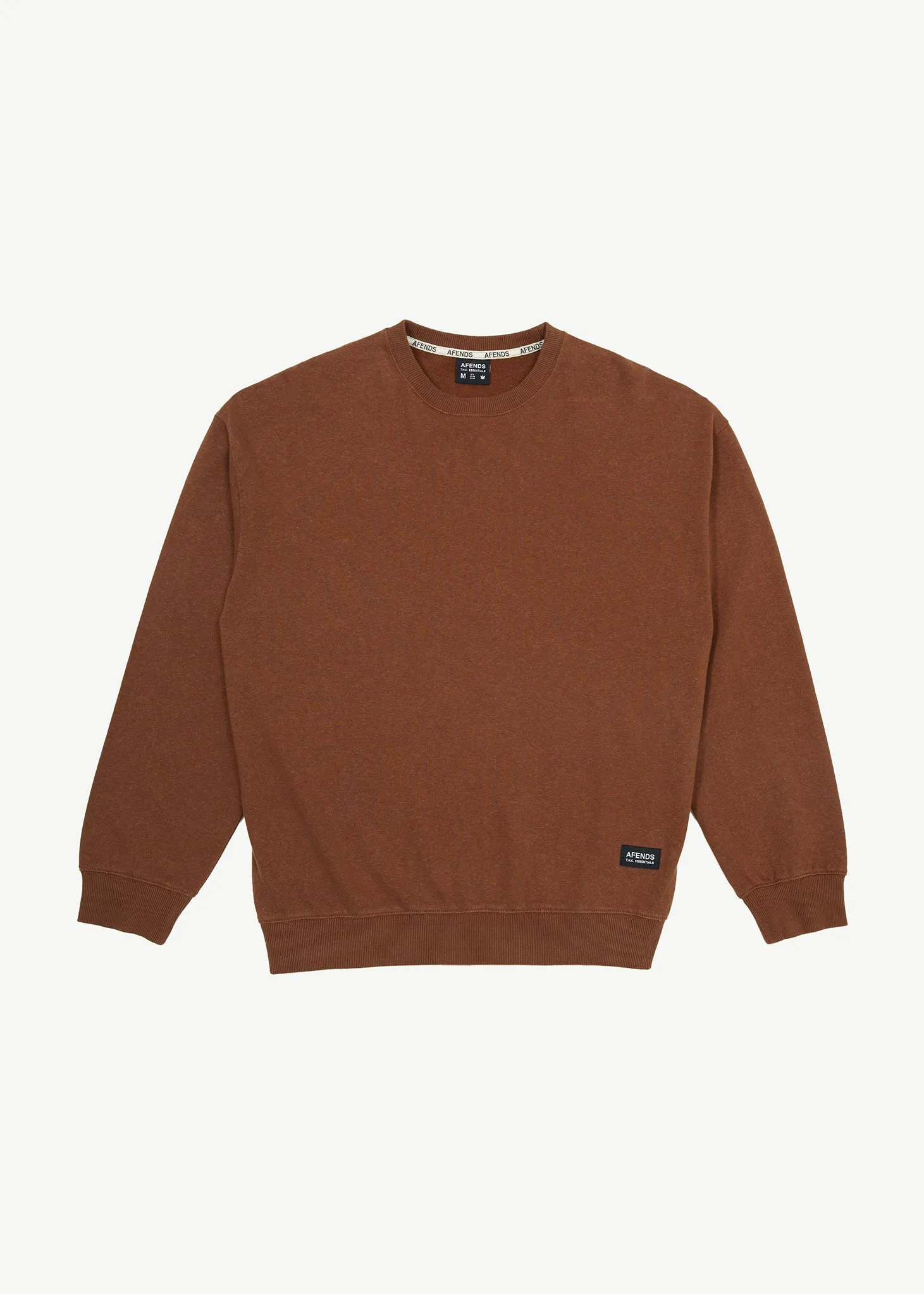 Afends Mens Indica - Hemp Crew Neck Jumper - Toffee