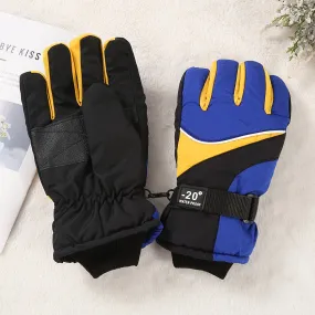 AirXing Ski Gloves - Waterproof, Non-Slip, Thickened for Winter Sports & Outdoor Activities, One Size Fits Most, Blue