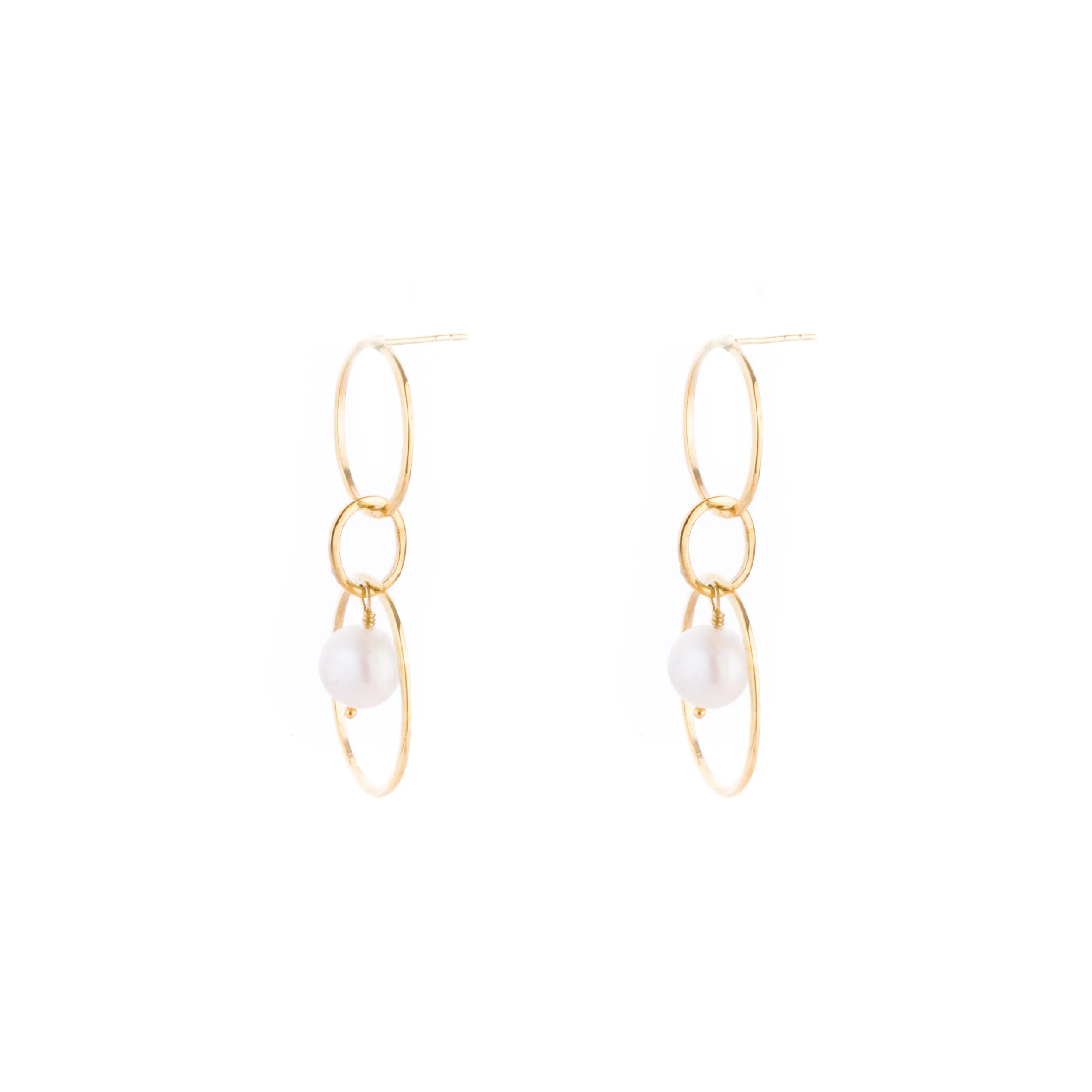 Ania Cultured Pearl Earring, Gold Vermeil