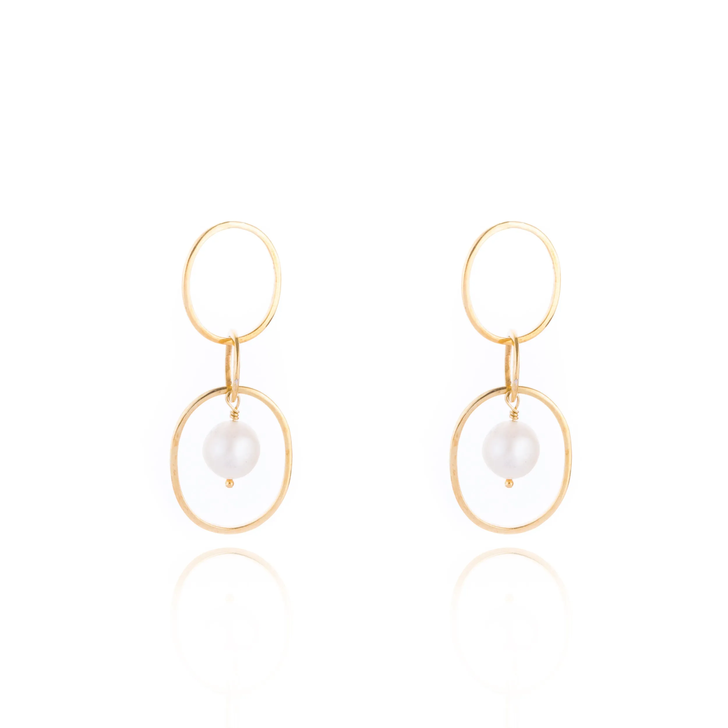 Ania Cultured Pearl Earring, Gold Vermeil