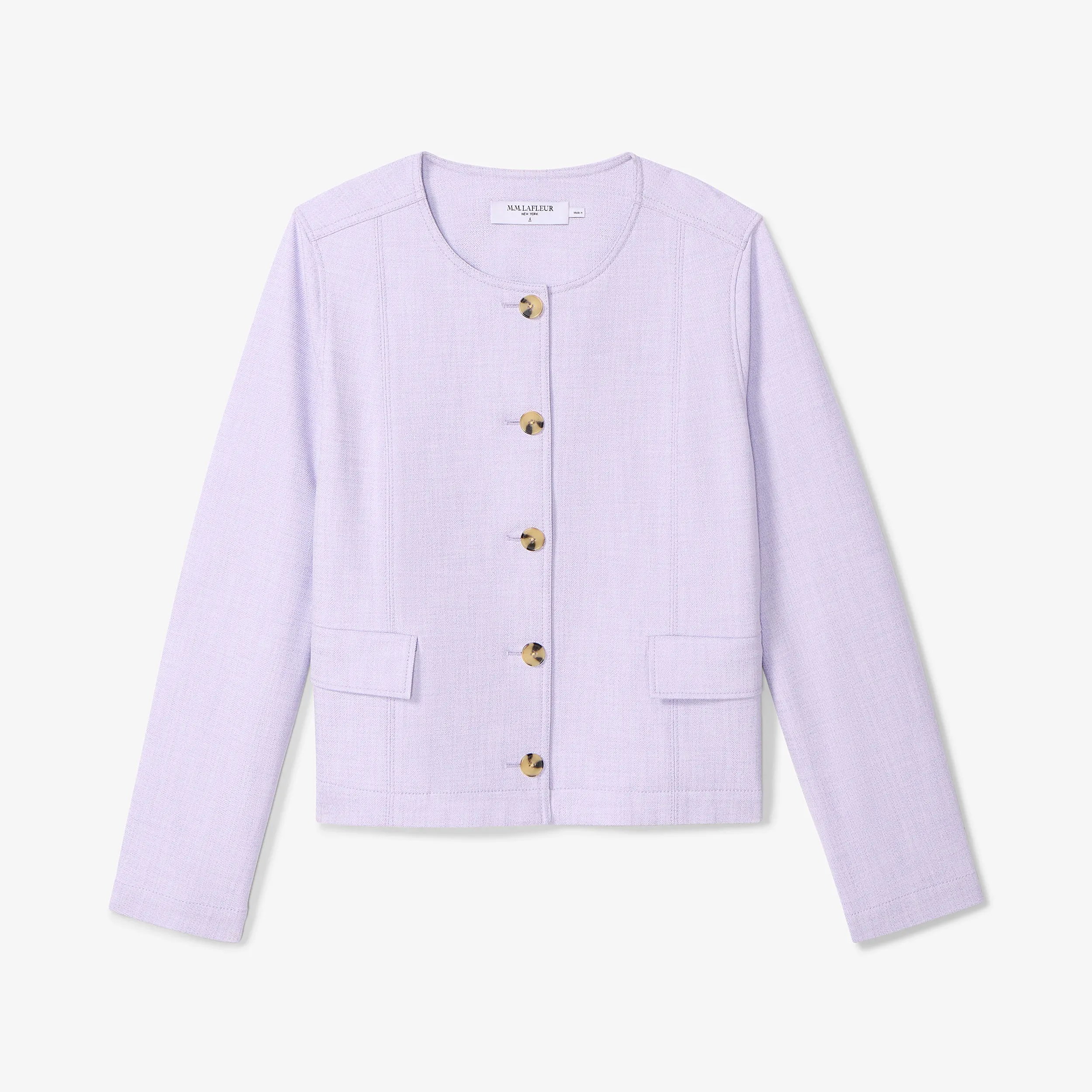 Aniya Jacket - Stretch Tweed :: Lilac/Ivory