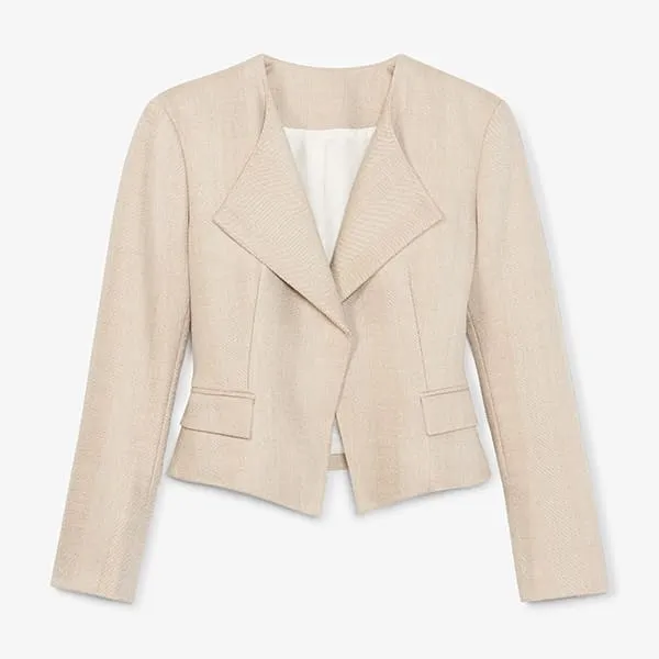 Arden Jacket - Wool Herringbone :: Ivory / Biscuit