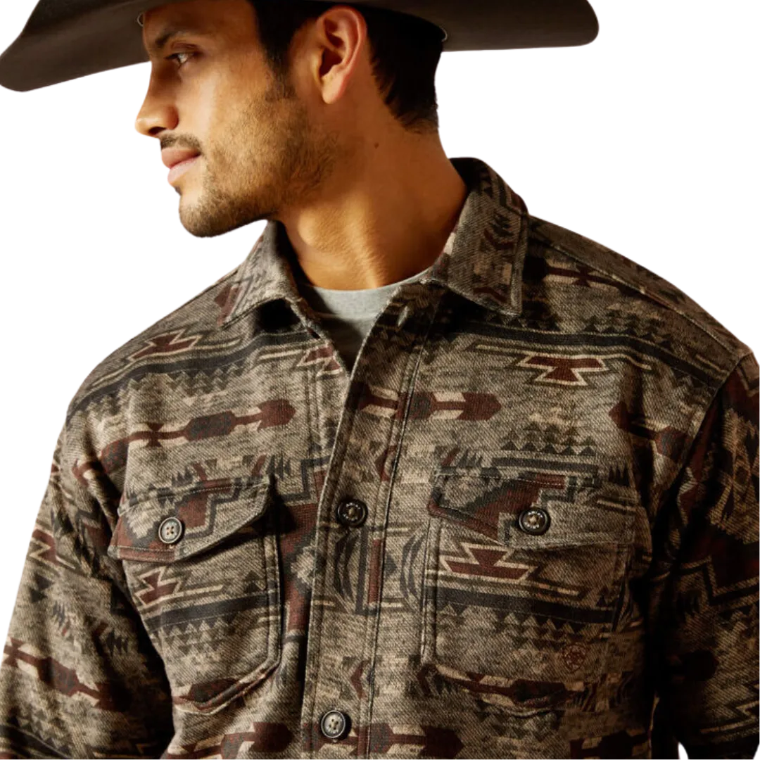 Ariat Men's Caldwell Printed Shirt Brindle Jacket