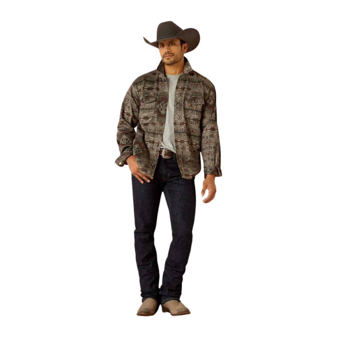 Ariat Men's Caldwell Printed Shirt Brindle Jacket