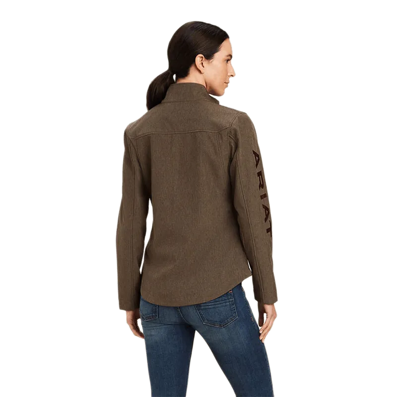 Ariat Women's New Team Softshell Banyan Bark Heather Brown Jacket