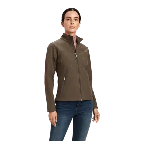 Ariat Women's New Team Softshell Banyan Bark Heather Brown Jacket