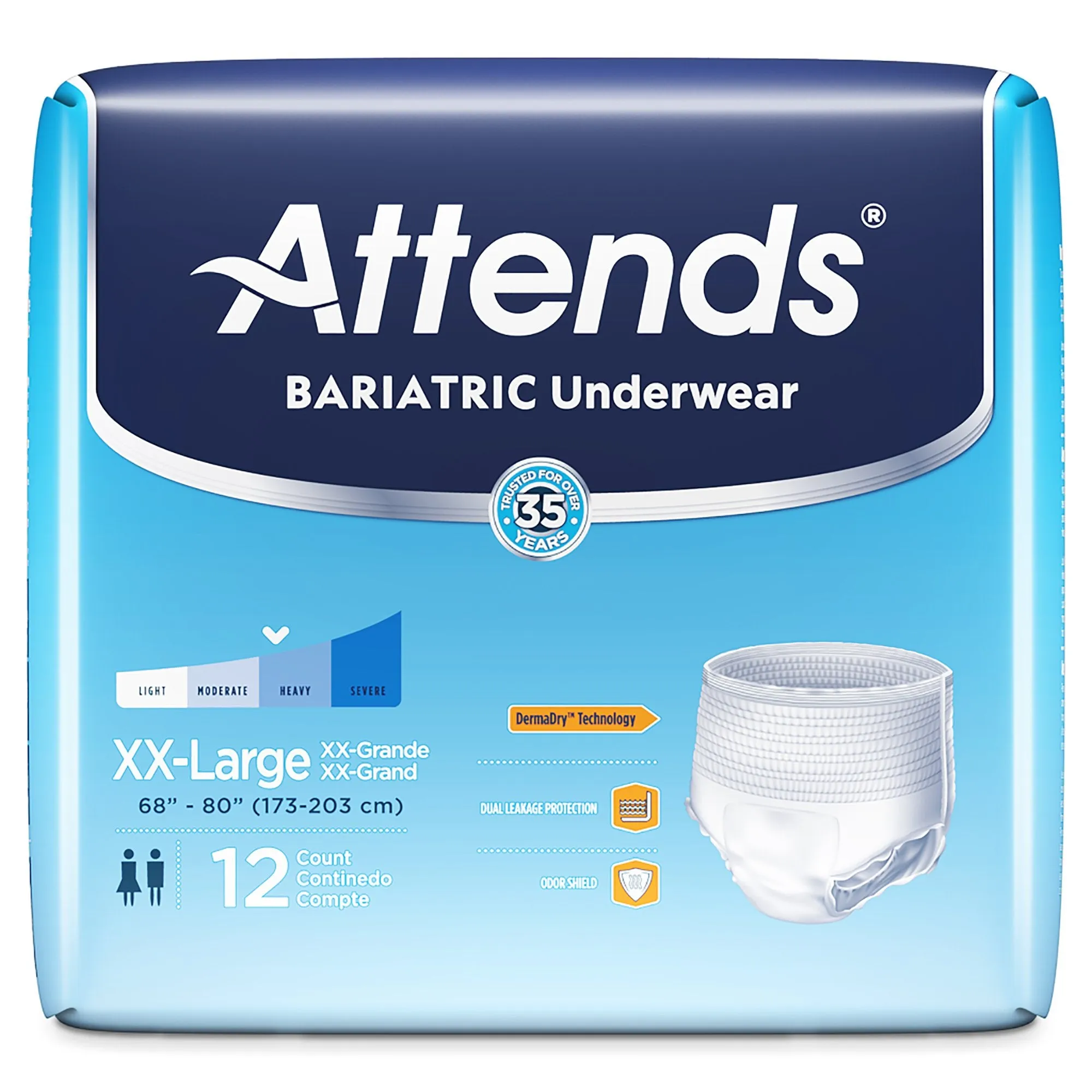 Attends® Bariatric Protective Underwear, 2X-Large