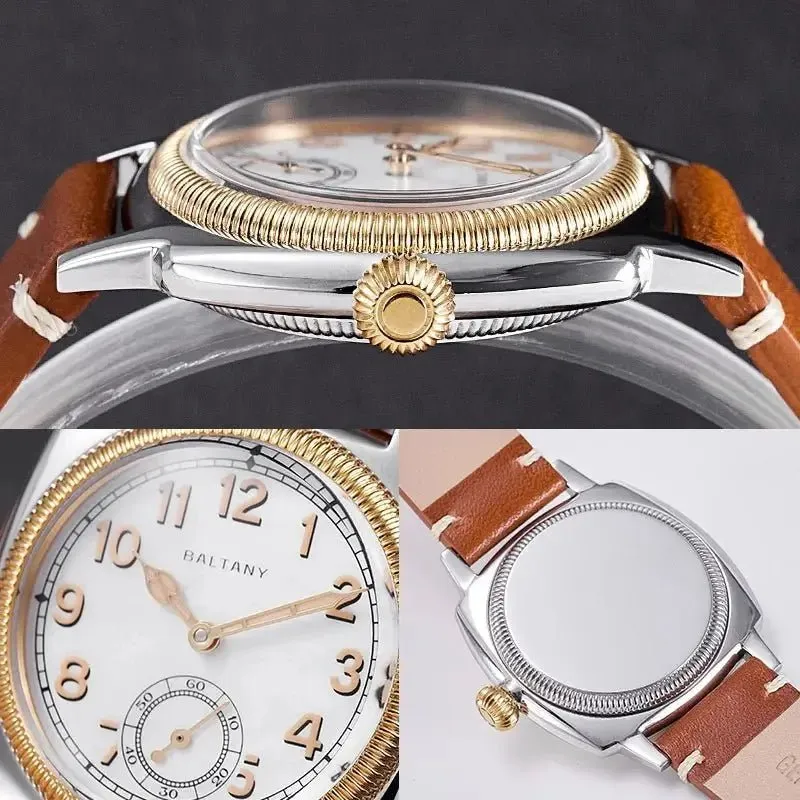 Baltany 1926 Wristatch S4036F Unisex ST1701 Move Gold Case Luminous Mother Of Pearl Dial Sapphire 100M Waterproof Bracelet Watch