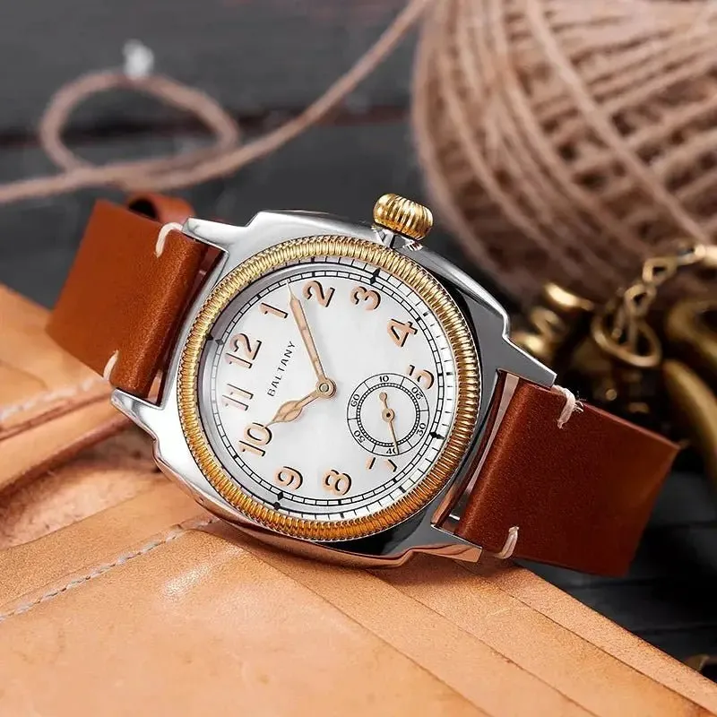 Baltany 1926 Wristatch S4036F Unisex ST1701 Move Gold Case Luminous Mother Of Pearl Dial Sapphire 100M Waterproof Bracelet Watch