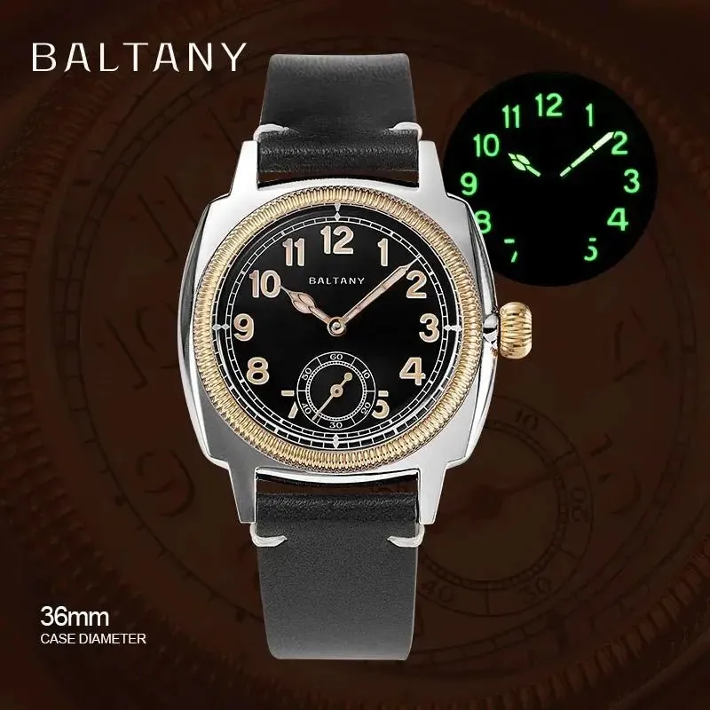 Baltany 1926 Wristatch S4036F Unisex ST1701 Move Gold Case Luminous Mother Of Pearl Dial Sapphire 100M Waterproof Bracelet Watch