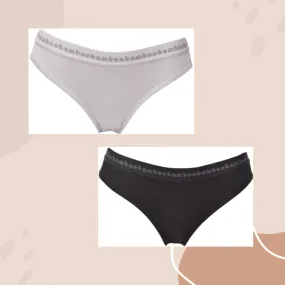 Bamboo Bikini Briefs Black & White