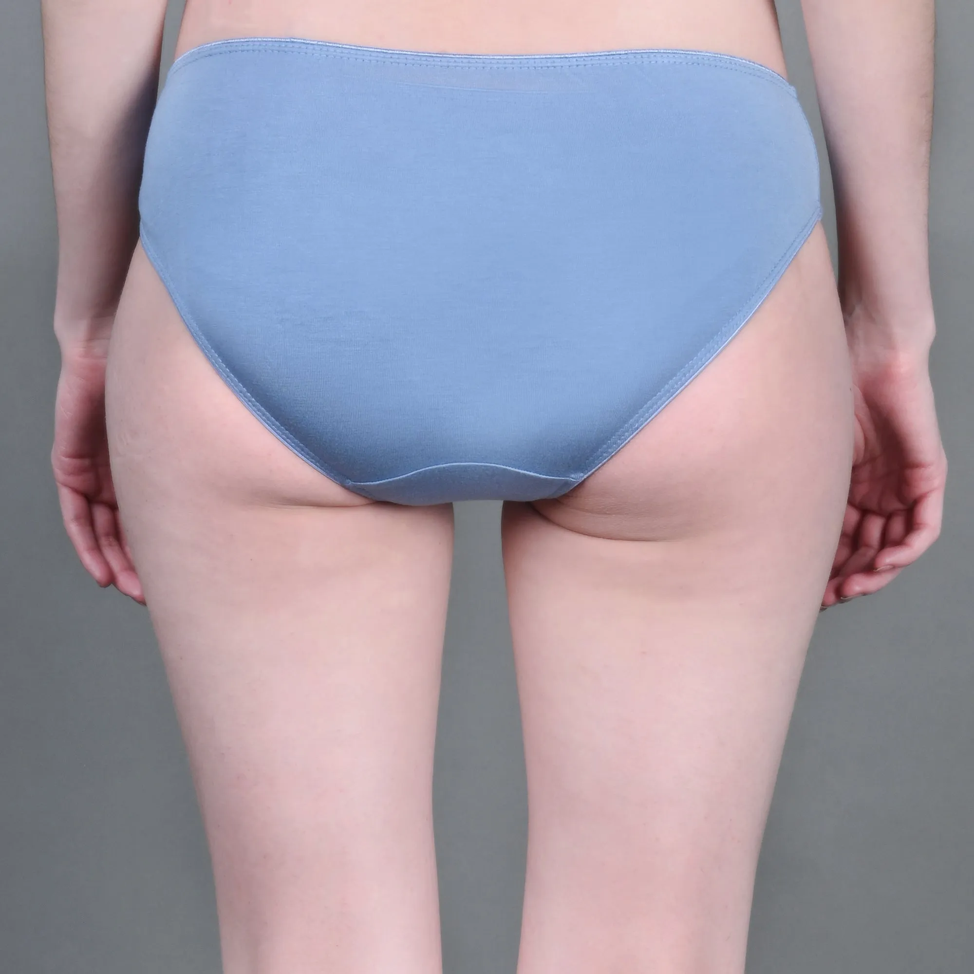 Bamboo Fabric Low Waist Underwear | Peach and Blue | Pack of 2