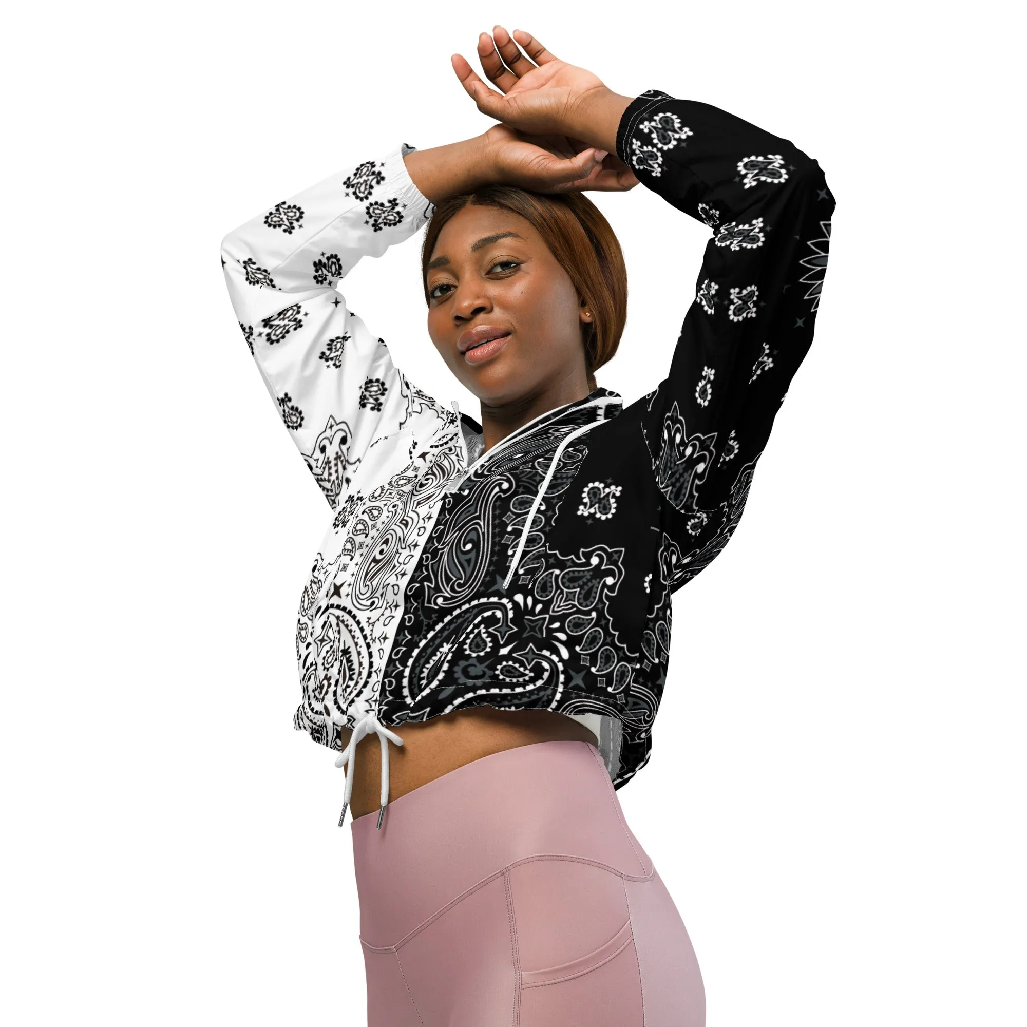 Bandana Art Women’s cropped windbreaker