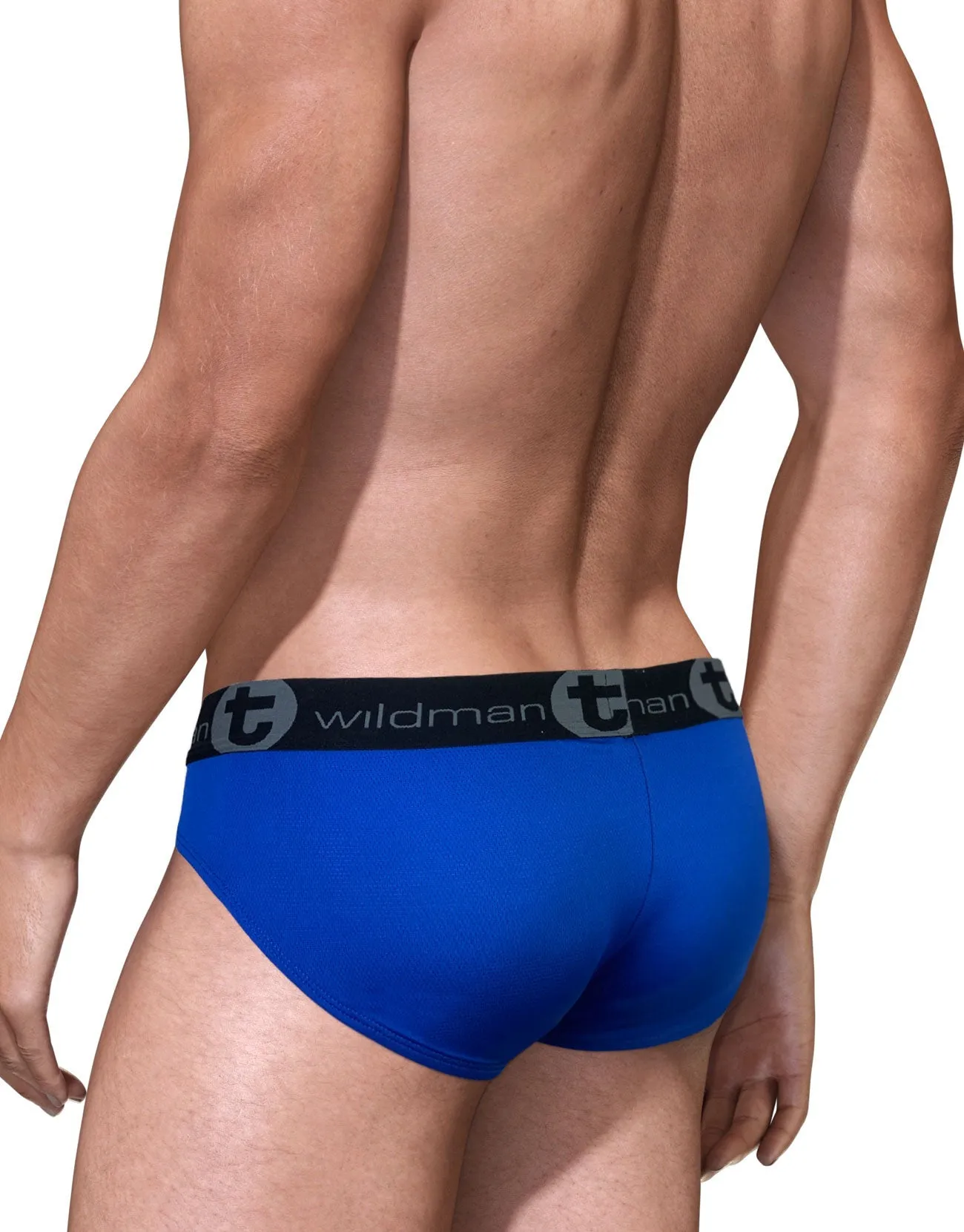 BIG BOY POUCH MESH BRIEF ROYAL BLUE/WHITE