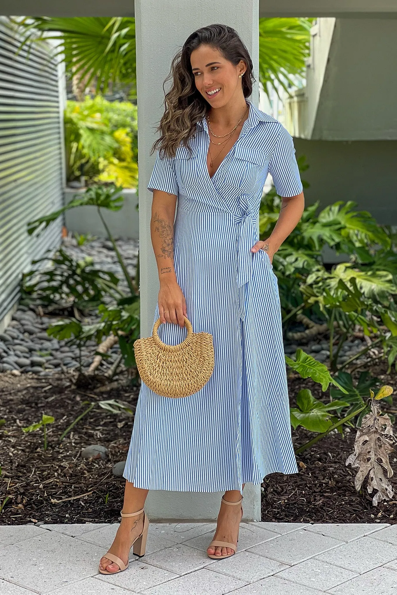 Blue Wrap Dress