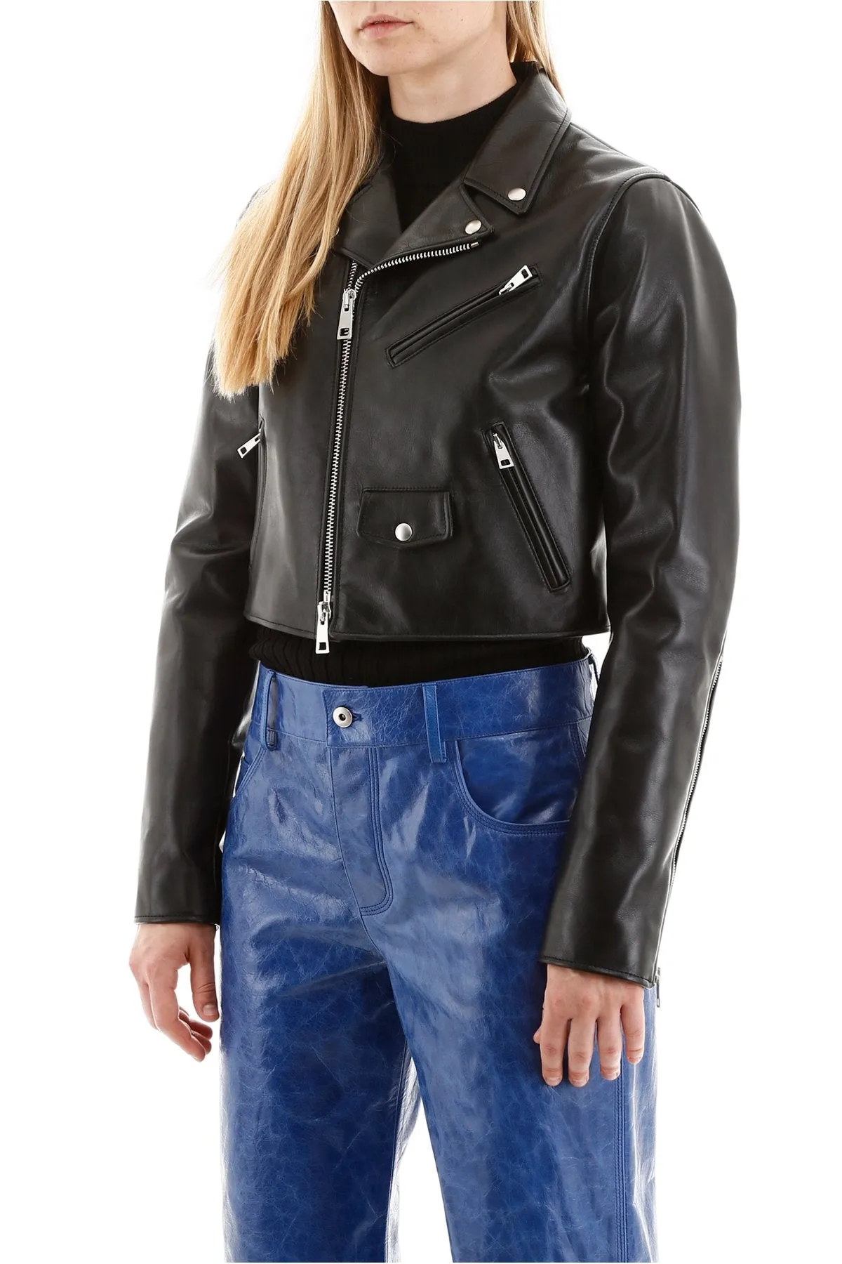 Bottega Veneta Cropped Biker Jacket