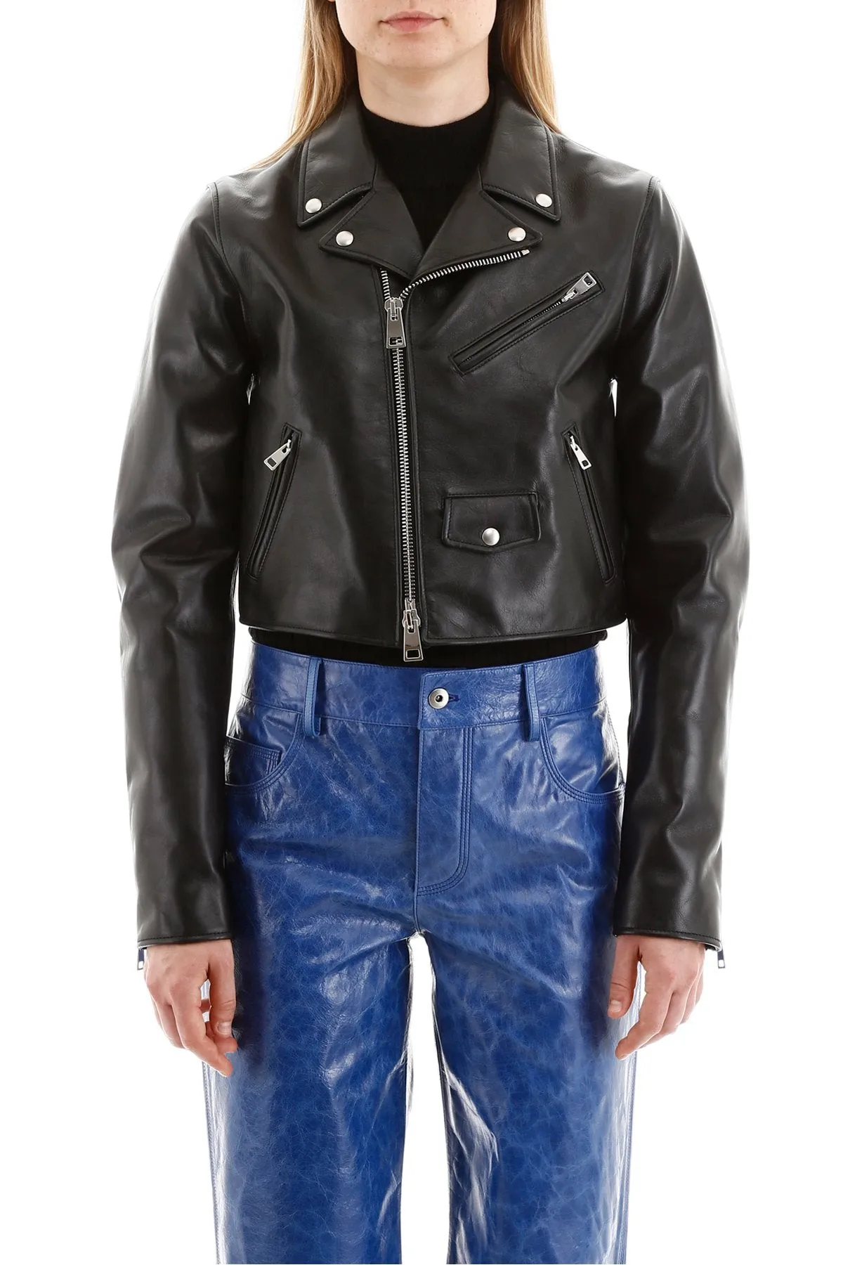 Bottega Veneta Cropped Biker Jacket