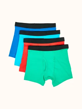 Boys' Basic Cotton Boxer Briefs (4 Pack)