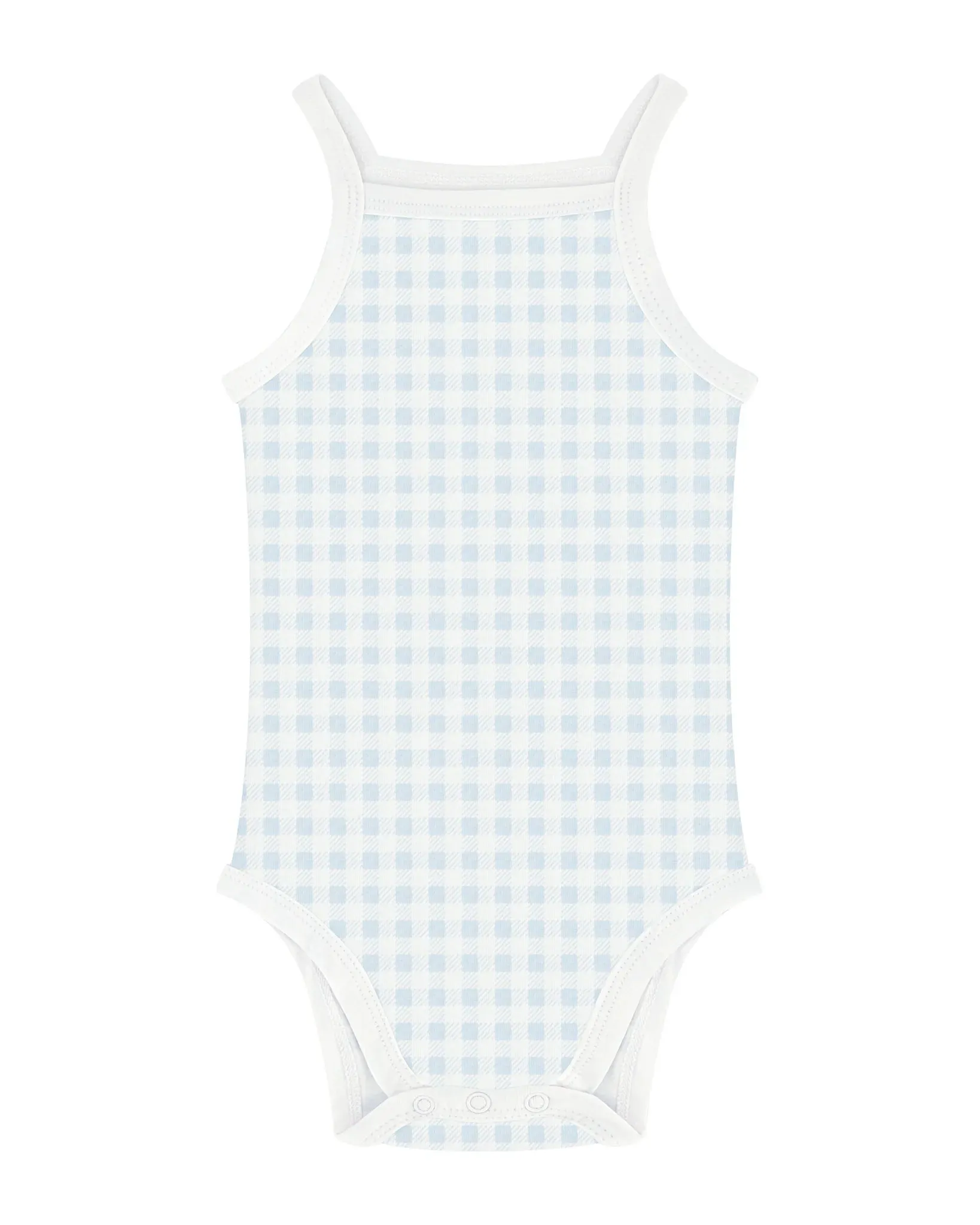 Boys Gingham Sleeveless Undershirts