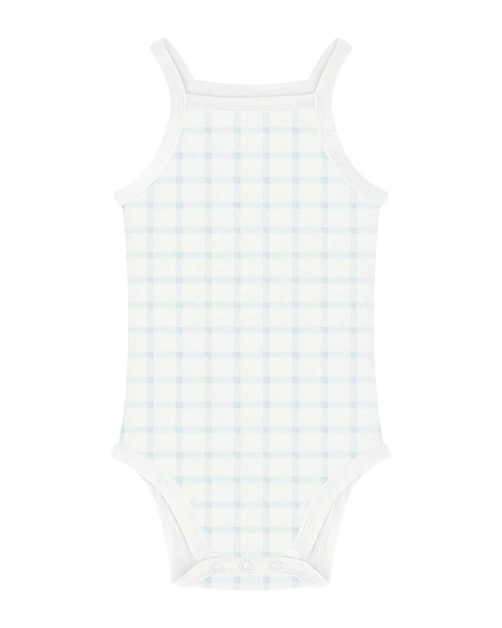 Boys Gingham Sleeveless Undershirts