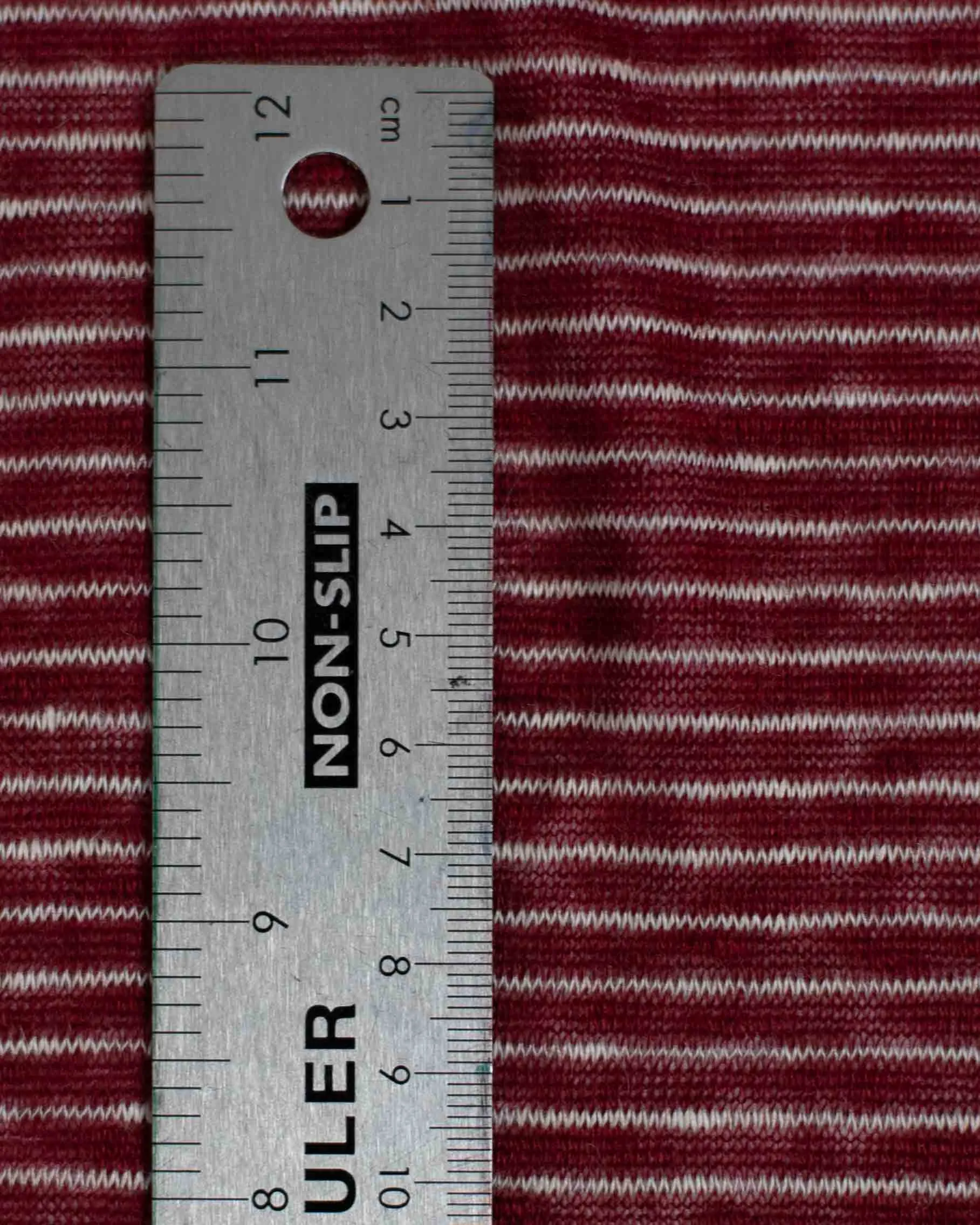 Burgundy Striped Linen Jersey