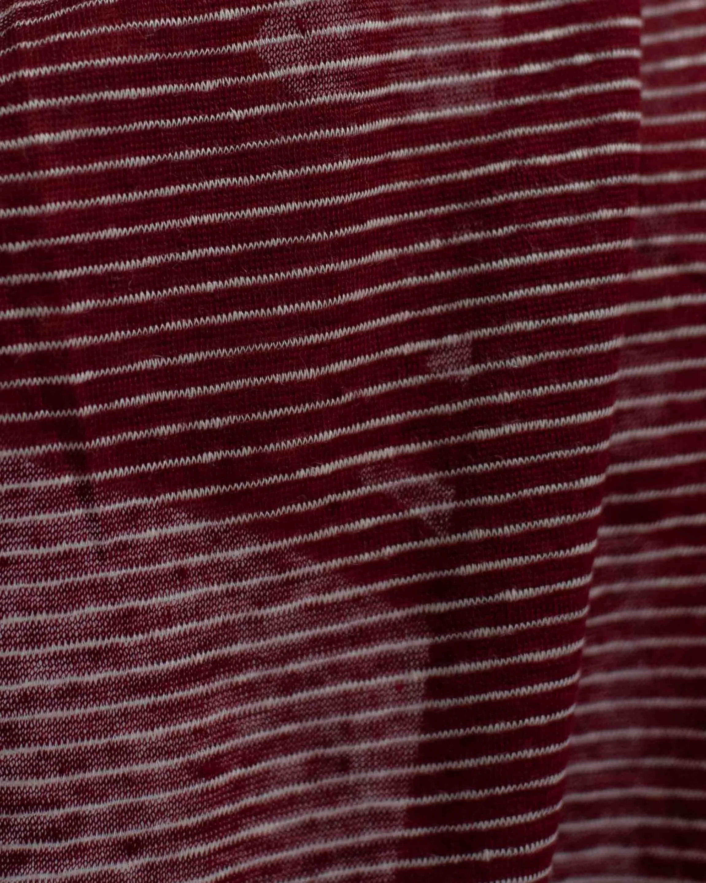 Burgundy Striped Linen Jersey