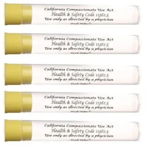 California Doob Tube - Yellow Top 5 Pack