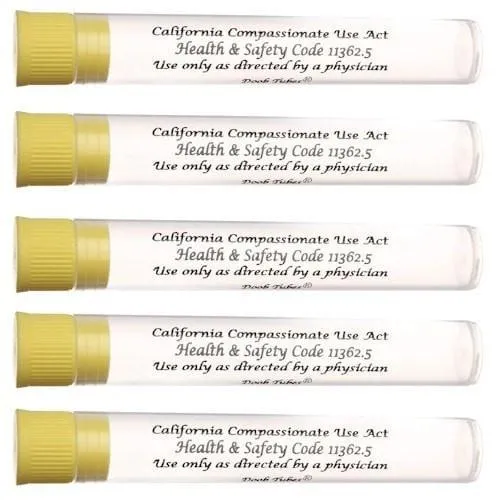 California Doob Tube - Yellow Top 5 Pack