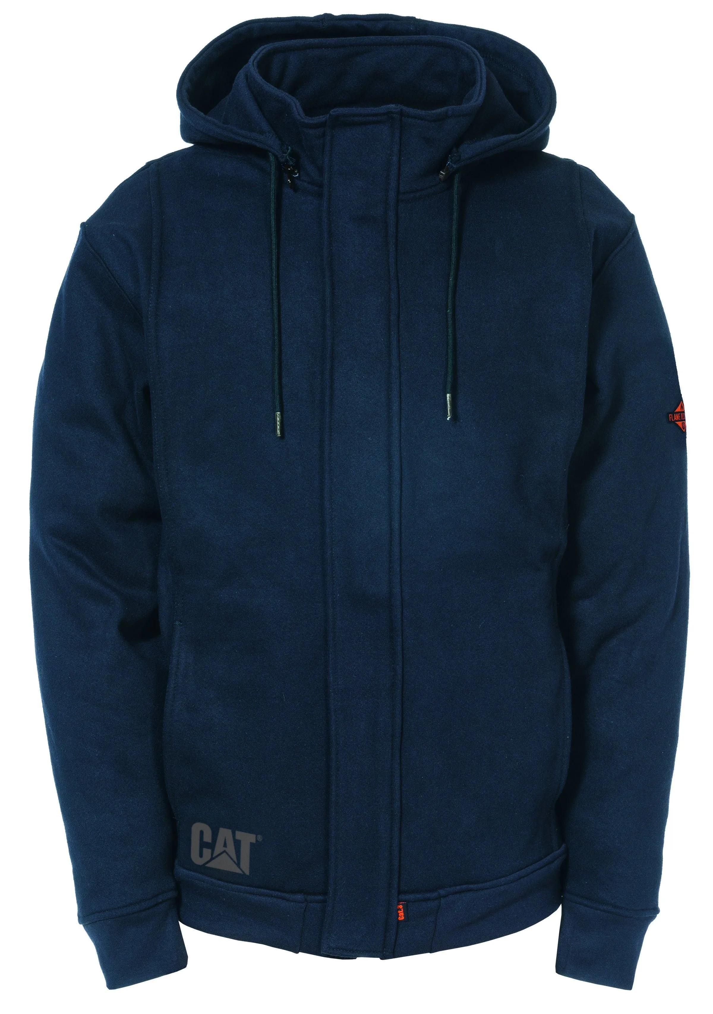 Caterpillar Men's Fire Resistant Full Zip Sweatshirt with Removable Hood