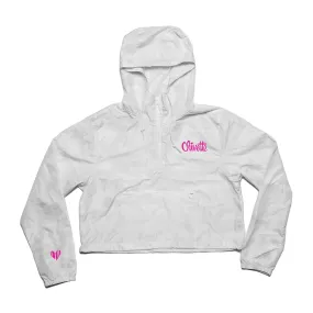 Chivette White Camo Crop Windbreaker