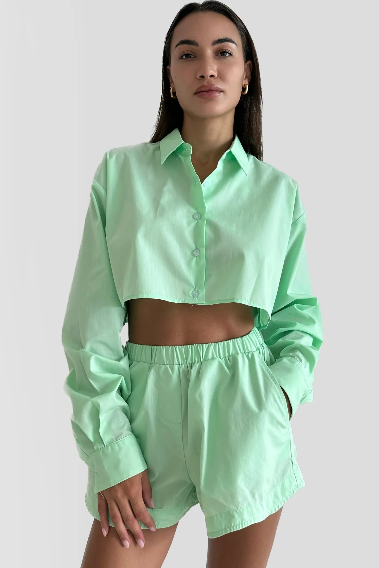 COLETTE CROP SHIRT MINT