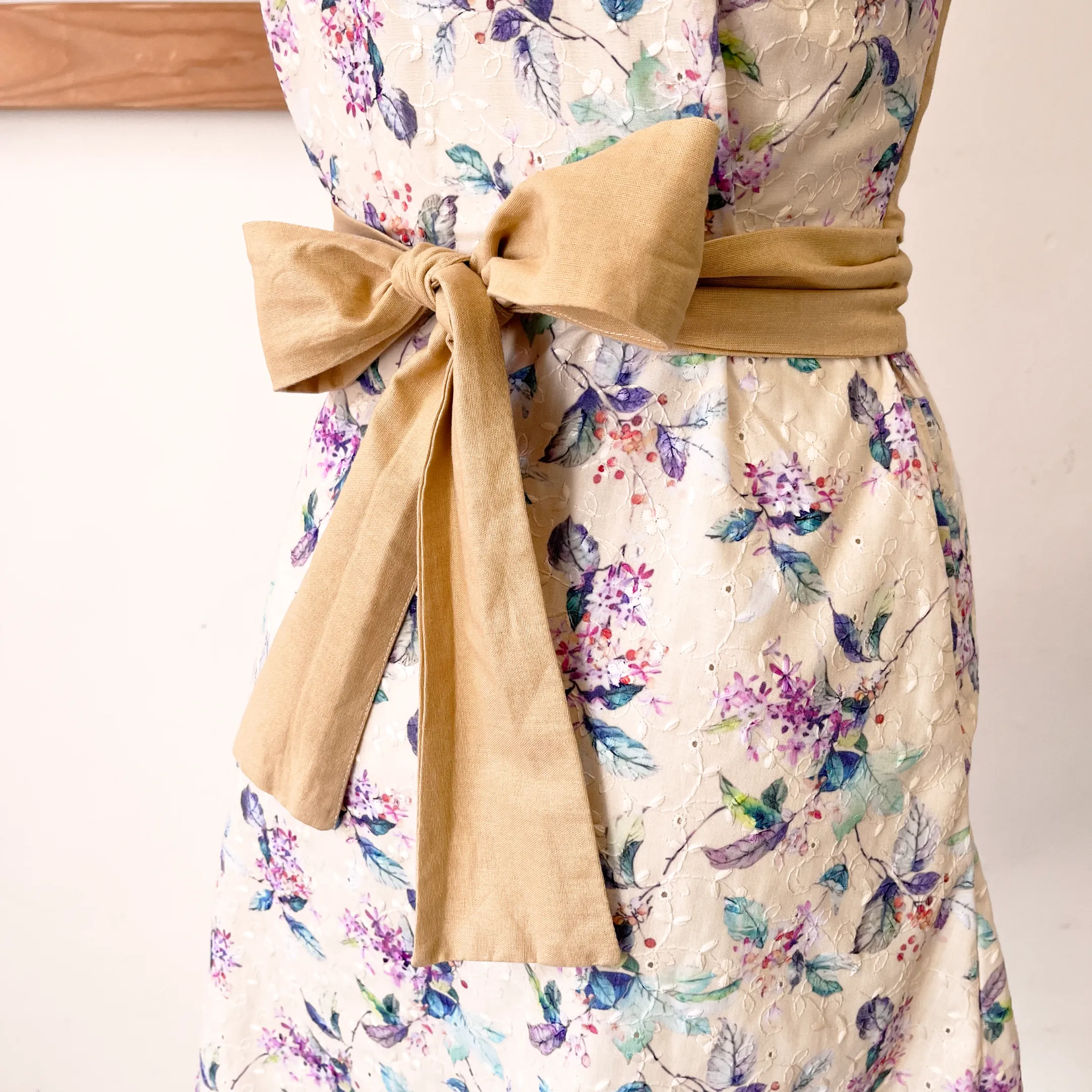 Collared Dress with Wrap Waist