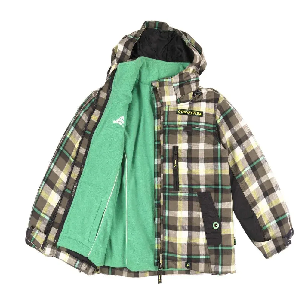 Conifere Green Check Boys 3-in-1 Jacket