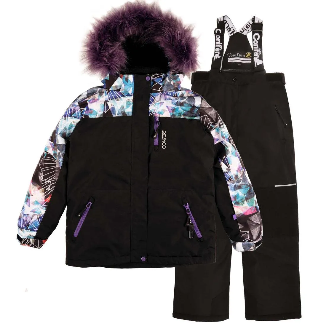 Conifere TAKLA - Girls Kaleidoscope Snowsuit - (Sizes 7 & 10)