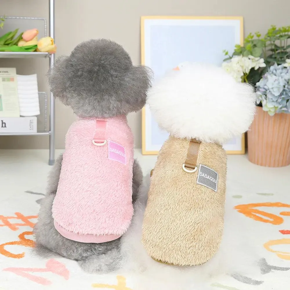 Cozy Coral Fleece Dog Vest