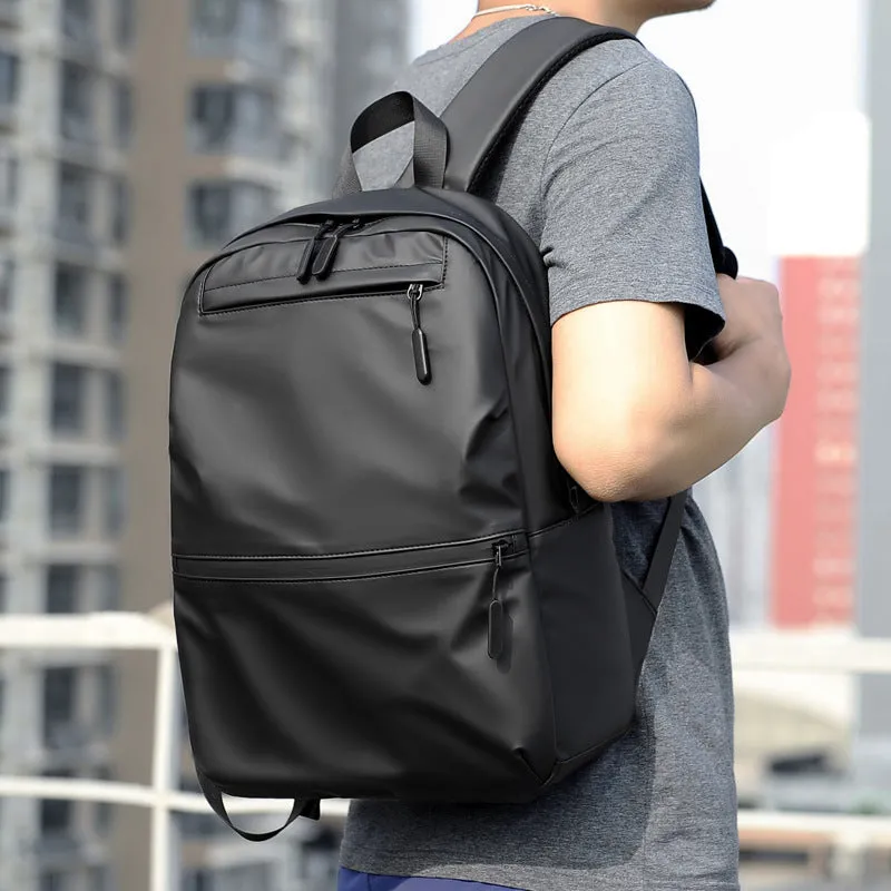 Cross-Border New Arrival Derm Waterproof Backpack Men's Lightweight Fashion Trendy Large Capacity Business 15-Inch Computer Backpack