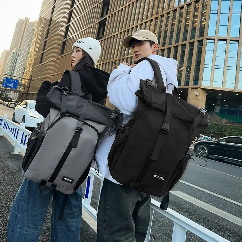 Cross-Border New Oxford Cloth Backpack Can Be Expanded Large Capacity Waterproof Fashion Trendy Cool Men and Women Couple Handbag