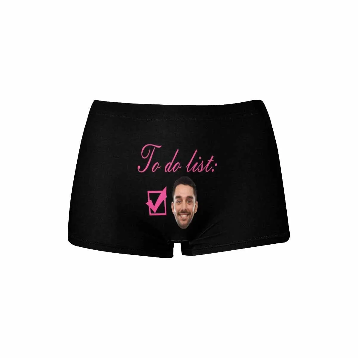 Custom Face Boyfriend Underwear Personalized Women's Boyshort Panties Customized Gift For Her