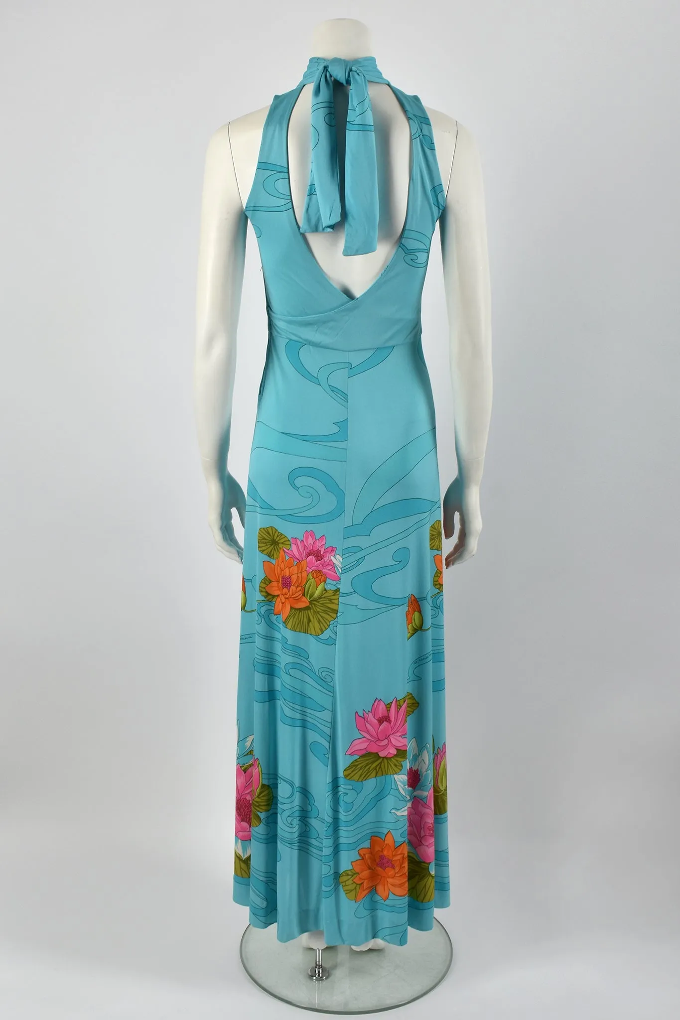 DE PARISINI 70s silk jersey dress / S