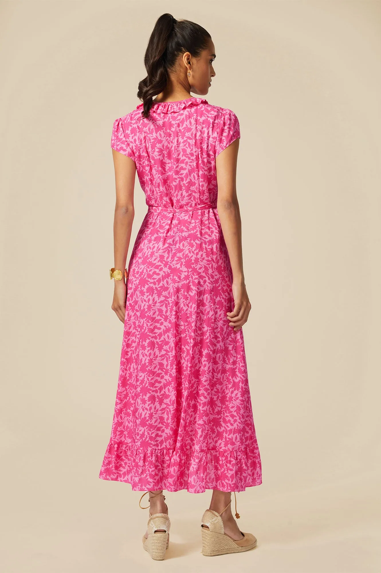 Demi EcoVero™ Wrap Dress | Pink/Pink