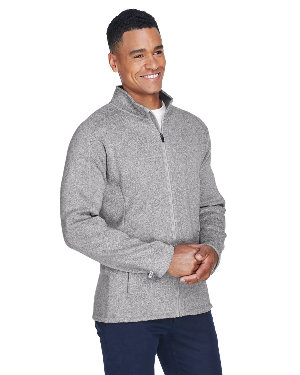 Devon & Jones Men's Bristol Full-Zip Sweater Fleece Jacket